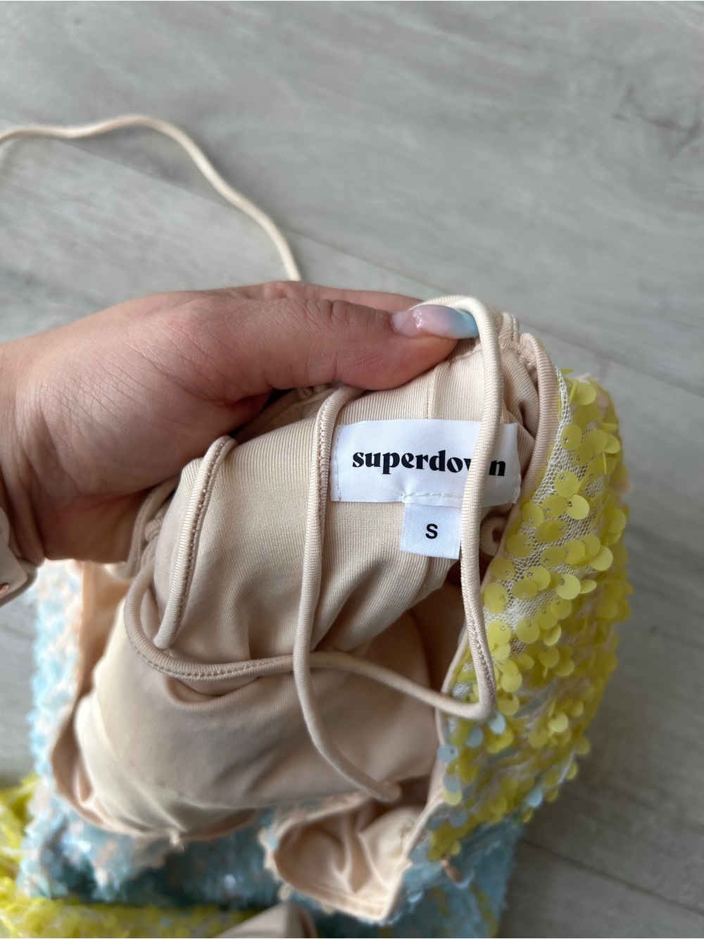 SUPERDOWN Taylor Sequin Mini Dress in Pink Multi - Picture 9 of 14